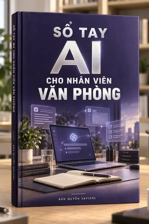 Bìa SỔ TAY AI CHO NHÂN VIÊN VĂN PHÒNG